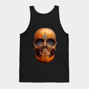 Pumpkin Skull Halloween Tank Top